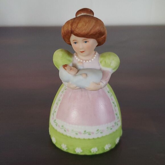 Vintage 1988 Avon "A Mother's Love" Bisque Porcelain Bell - Picture 1 of 5